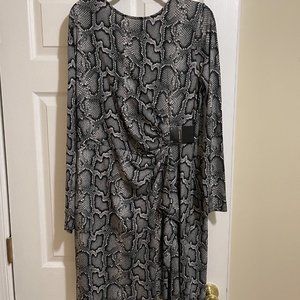 Michal Kors Black and Grey XL printed dress